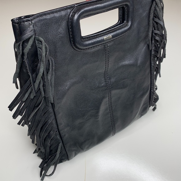 Maje Handbags - Maje Paris Lambskin Fringe M Hand Bag